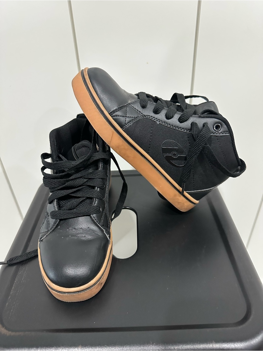 Heelys Kids Black and Gum Brown Skate Sneakers